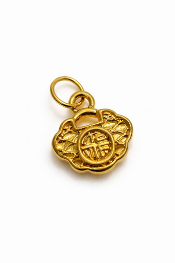 24K Gold Safe Travels Charm