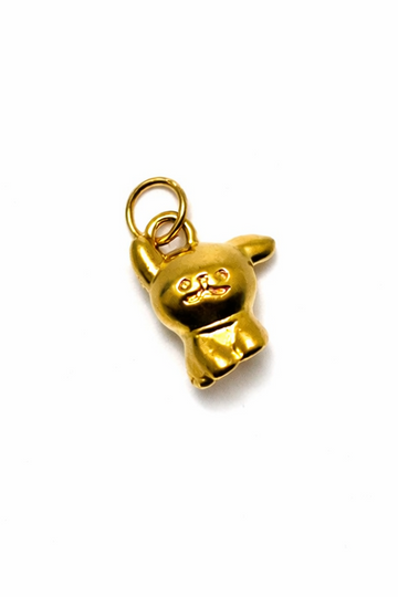 24K Gold Lucky Dog Charm