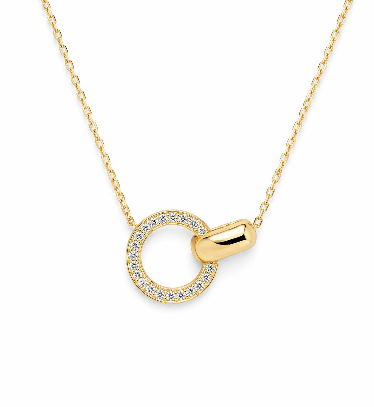 Hoop and Lock Necklace