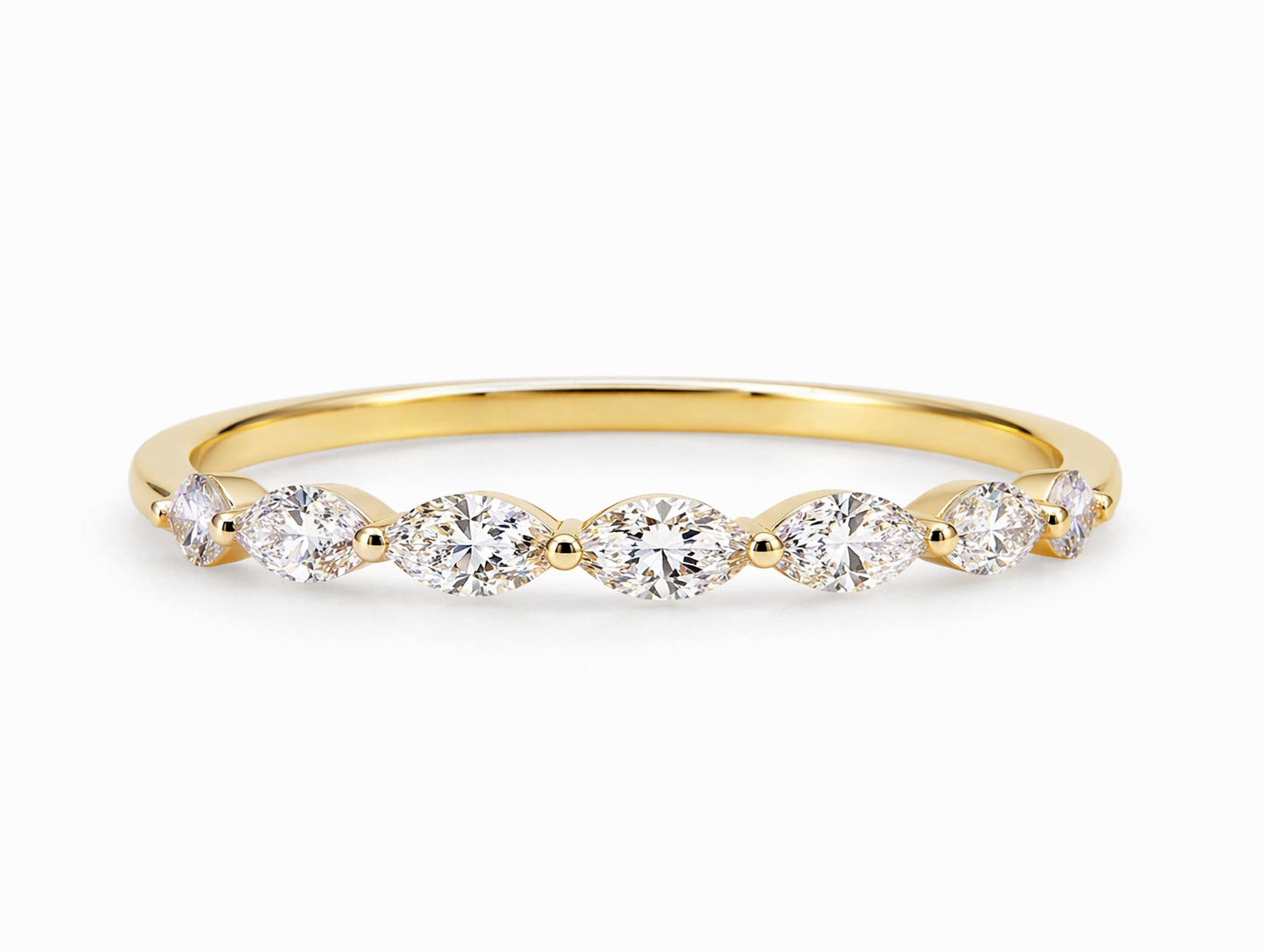 Half Eternity Marquise Diamond Ring