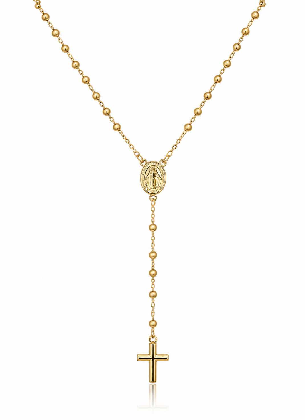 Rosary Necklace in 18K Gold