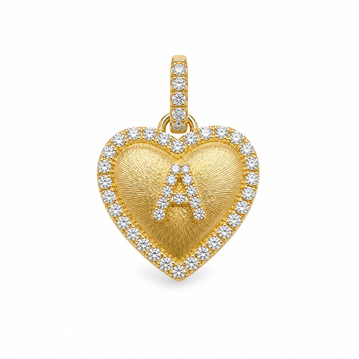 Initial Heart Diamond Pendant