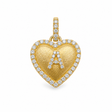 Initial Heart Diamond Pendant