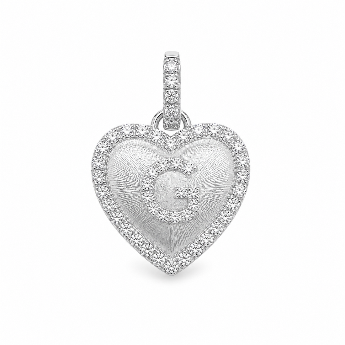 Initial Heart Diamond Pendant