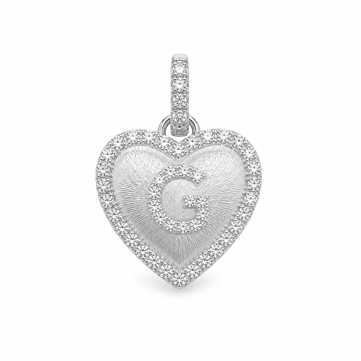 Initial Heart Diamond Pendant