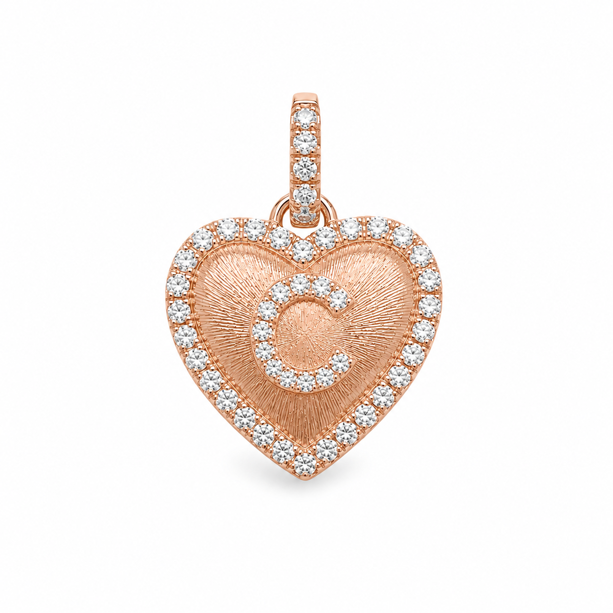 Initial Heart Diamond Pendant