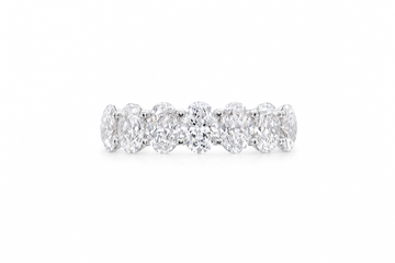 Oval Cut Diamond Half Eternity Ring