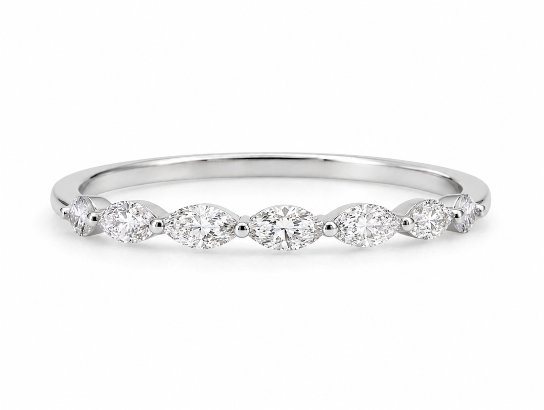 Half Eternity Marquise Diamond Ring