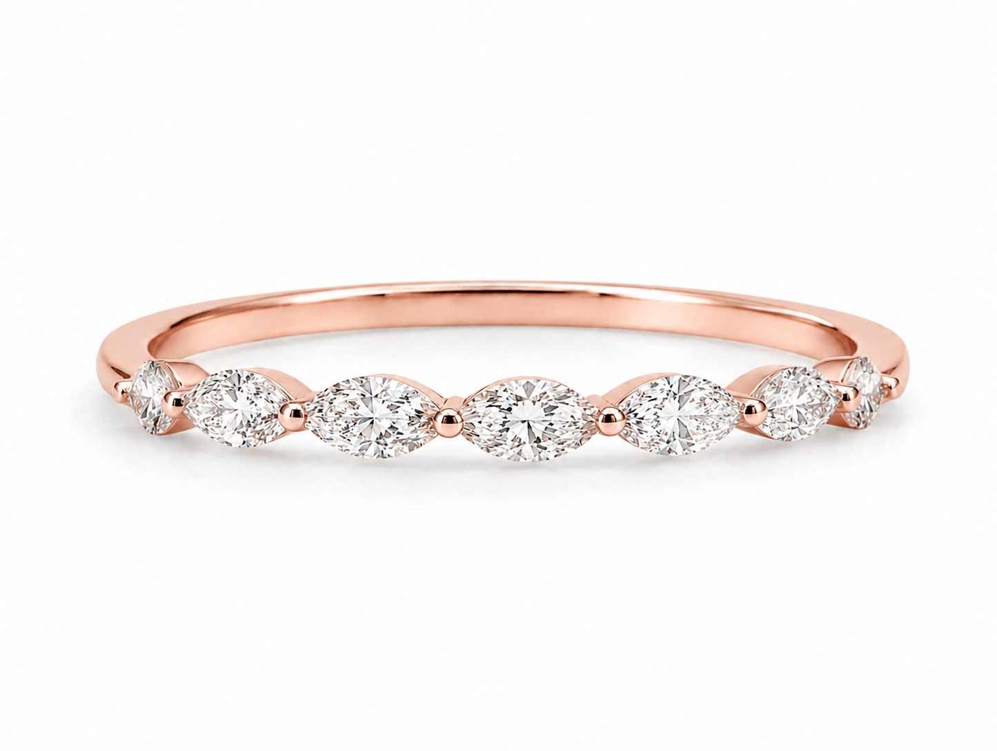 Half Eternity Marquise Diamond Ring