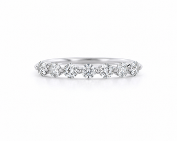 Round Brilliant Diamond Half Eternity Ring