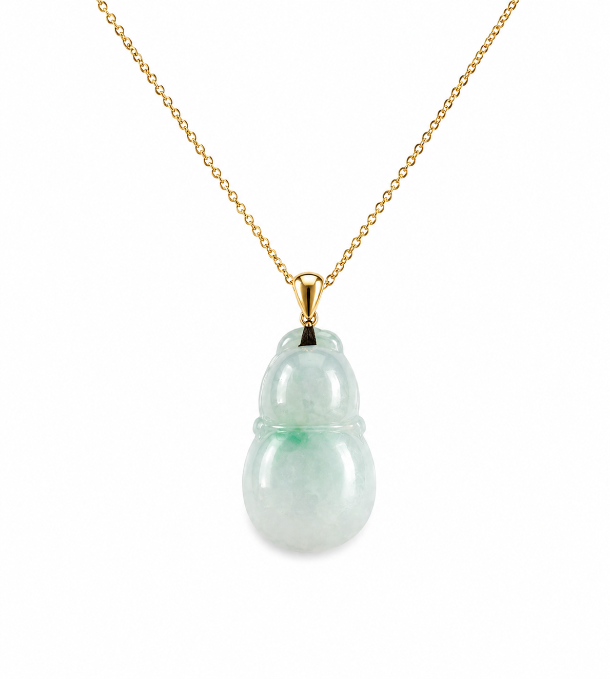 Genuine Jade Hulu Pendant Necklace