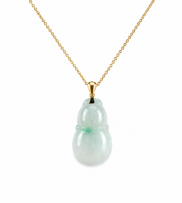 Genuine Jade Hulu Pendant Necklace