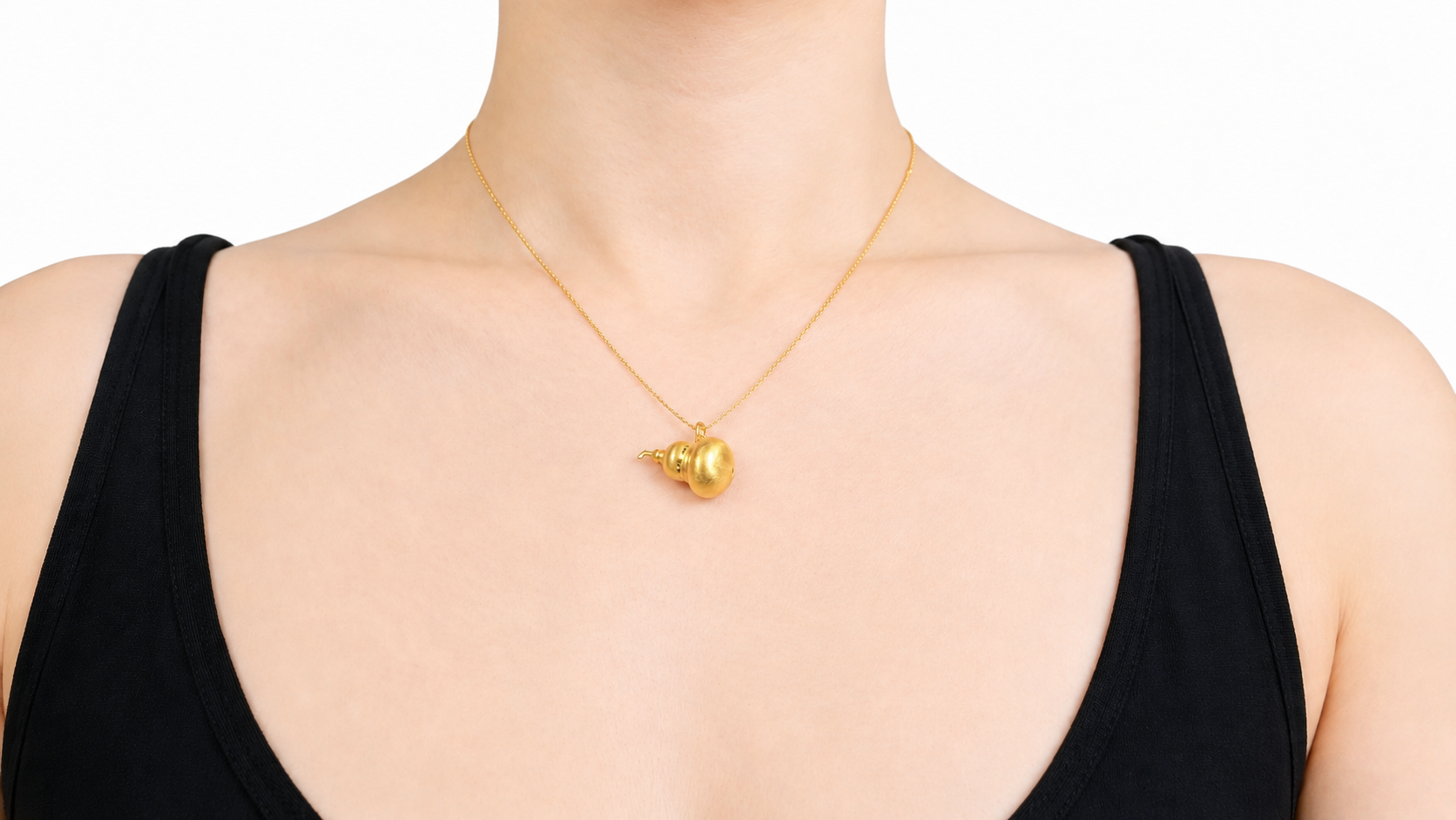 24K Gold Hulu Pendant Necklace