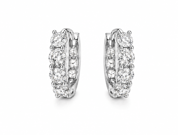 Diamond Huggie Hoop Earrings