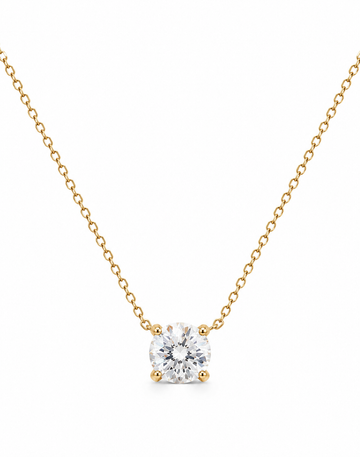 1 Carat Natural Diamond Solitaire Necklace