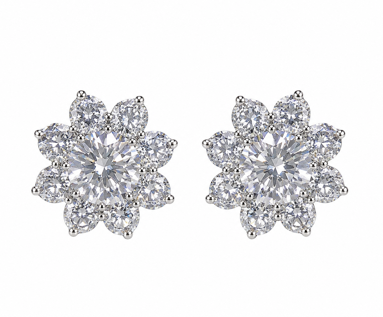 Large Rositas Diamond Stud Earrings