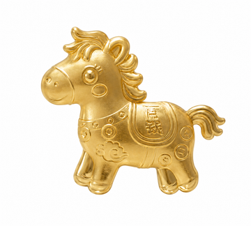 24K Gold Lucky Horse Charm