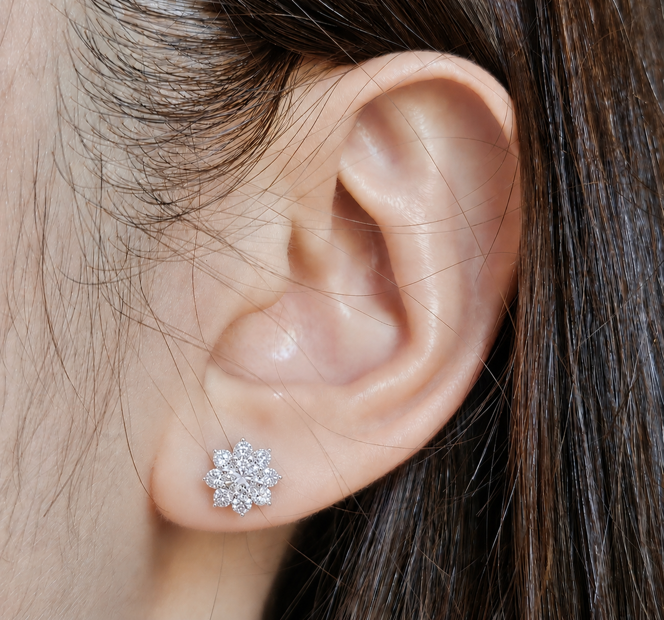 Small Rositas Diamond Stud Earrings