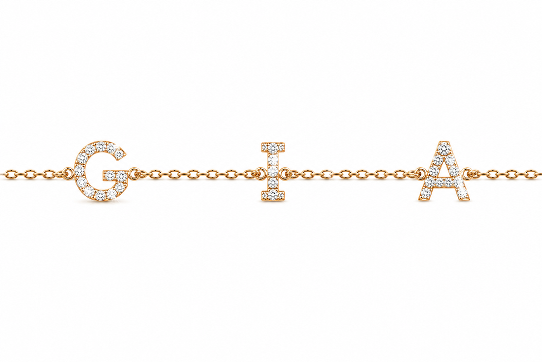 Three Letter Initial Bracelet
