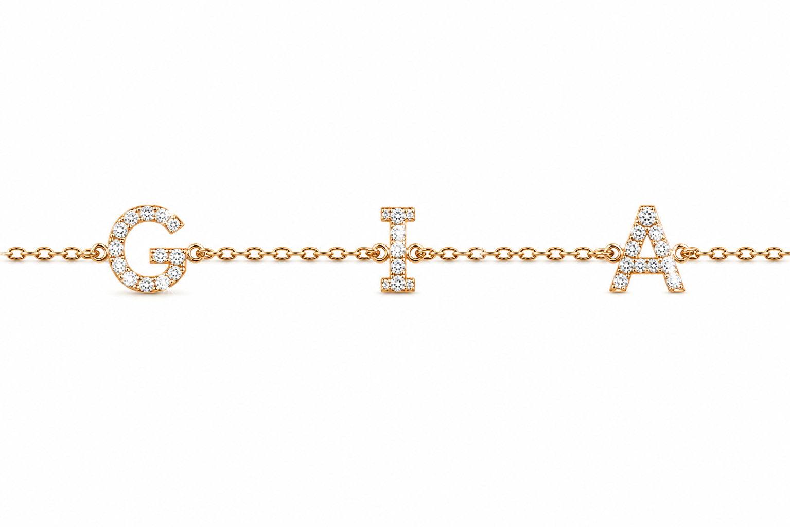 Three Letter Initial Bracelet