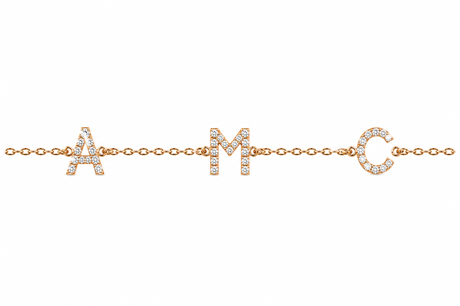 Three Letter Initial Bracelet