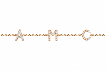 Three Letter Initial Bracelet