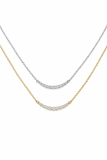Curved Diamond Necklace