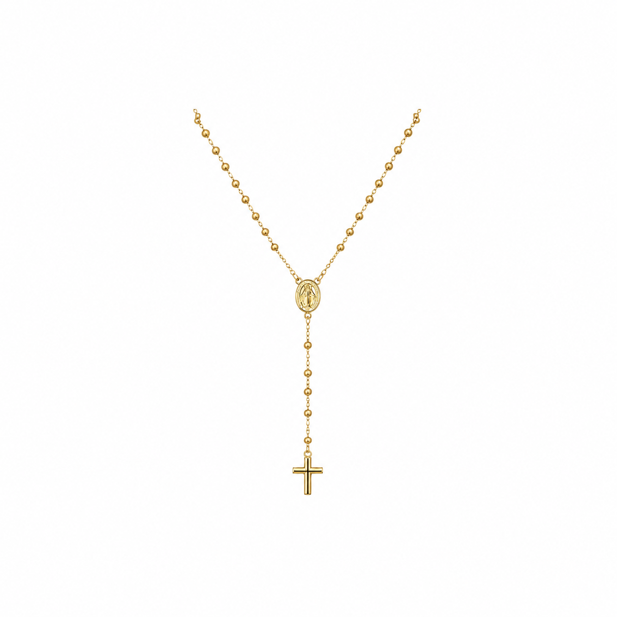 Rosary Necklace in 18K Gold