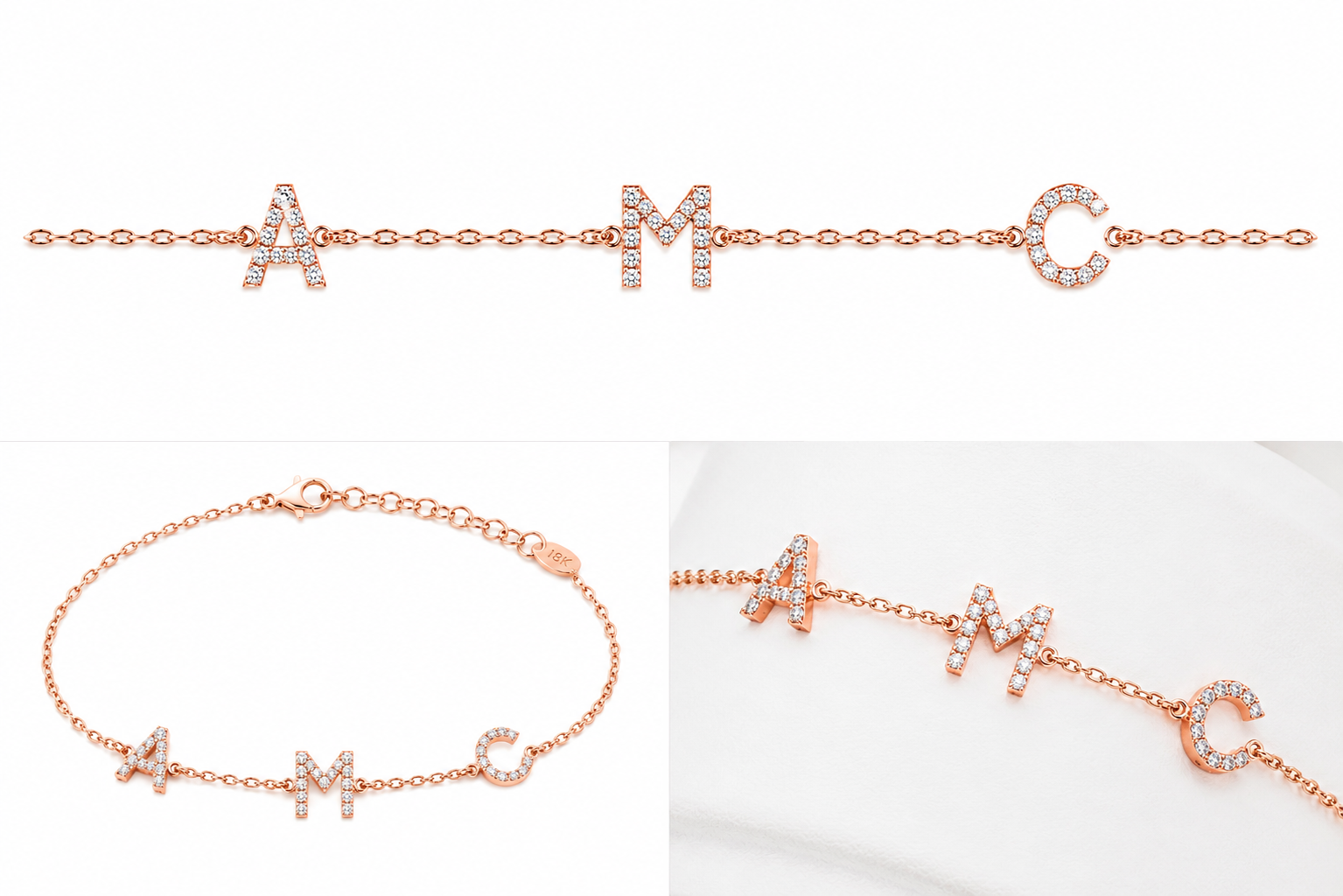 Three Letter Initial Bracelet