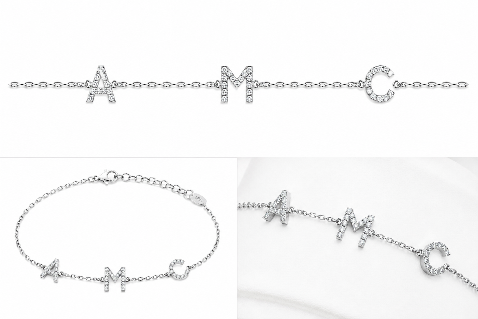 Three Letter Initial Bracelet