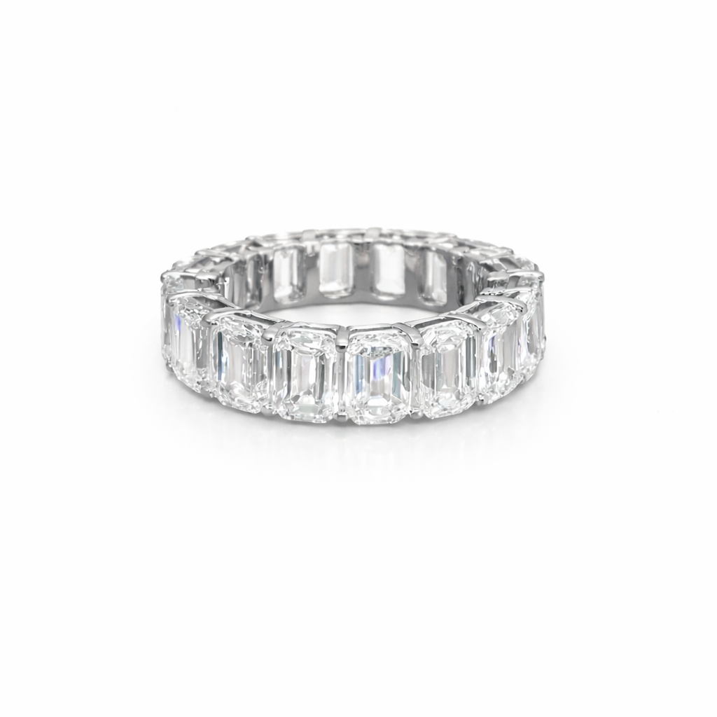 PRE ORDER Emerald Cut Diamonds Full Eternity Ring