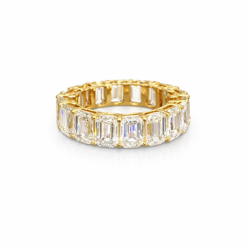 PRE ORDER Emerald Cut Diamonds Full Eternity Ring