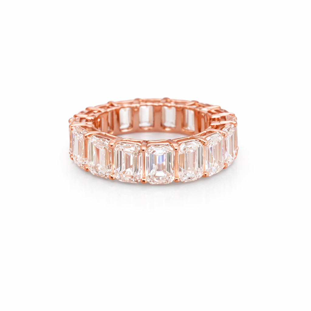 PRE ORDER Emerald Cut Diamonds Full Eternity Ring