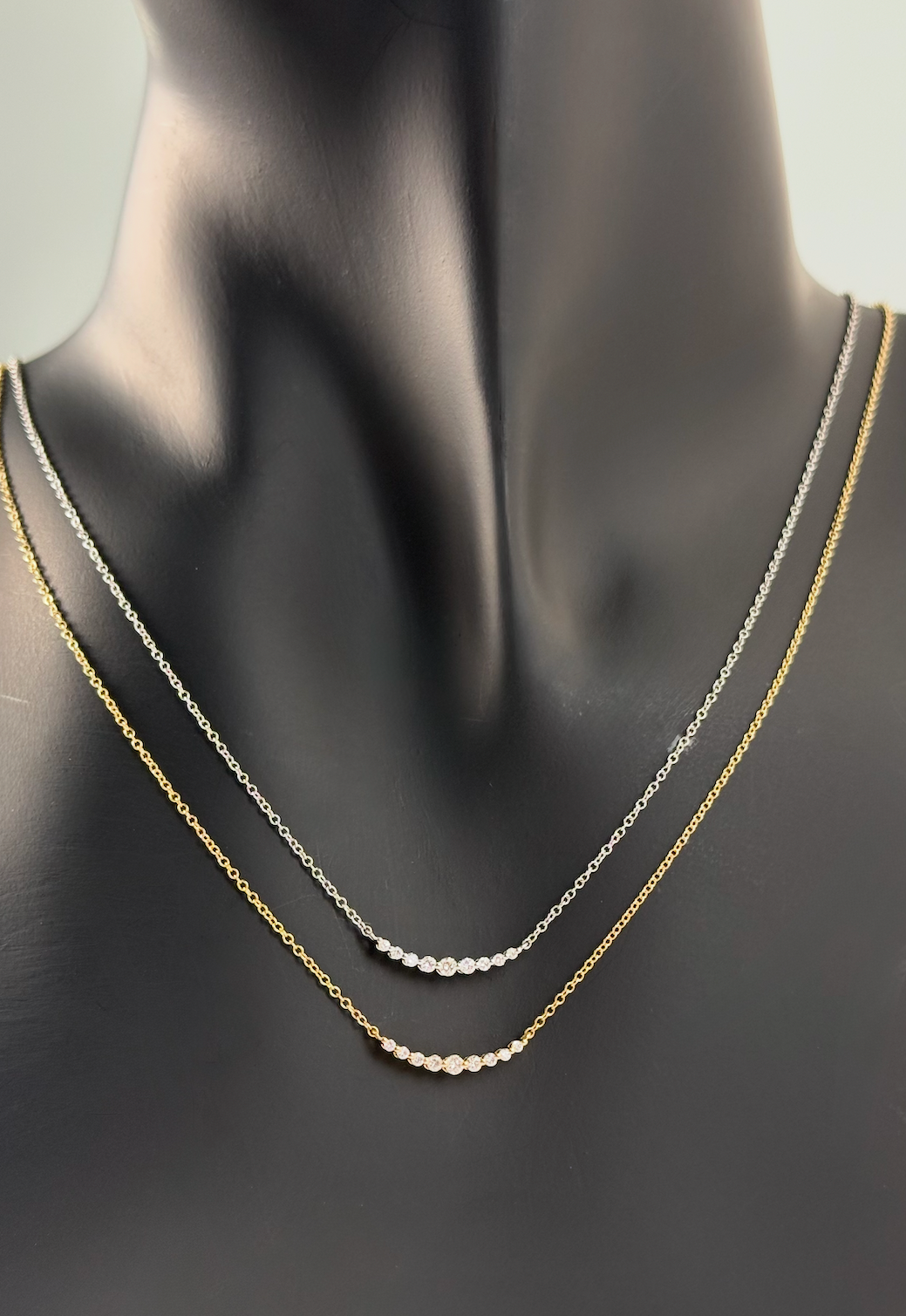 Curved Diamond Necklace